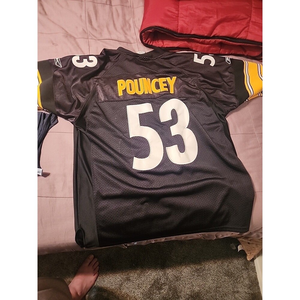 Pittsburgh Steelers Reebok Maurkice Pouncey #53 Size 48 Black Stitched Jersey